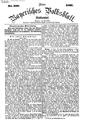 Neues bayerisches Volksblatt Samstag 30. November 1867