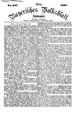 Neues bayerisches Volksblatt Dienstag 17. Dezember 1867