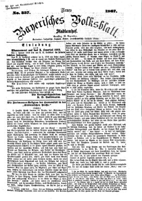 Neues bayerisches Volksblatt Samstag 28. Dezember 1867