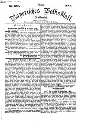 Neues bayerisches Volksblatt Sonntag 29. Dezember 1867