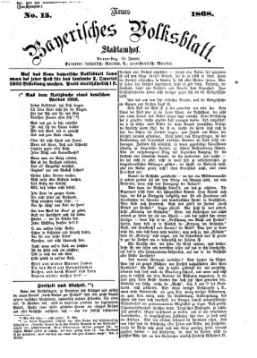 Neues bayerisches Volksblatt Donnerstag 16. Januar 1868