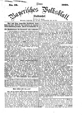 Neues bayerisches Volksblatt Montag 20. Januar 1868