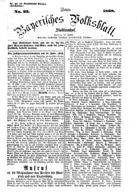 Neues bayerisches Volksblatt Freitag 24. Januar 1868