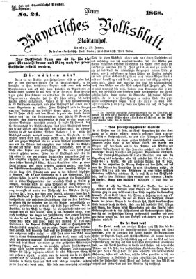 Neues bayerisches Volksblatt Samstag 25. Januar 1868