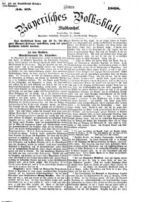 Neues bayerisches Volksblatt Donnerstag 30. Januar 1868