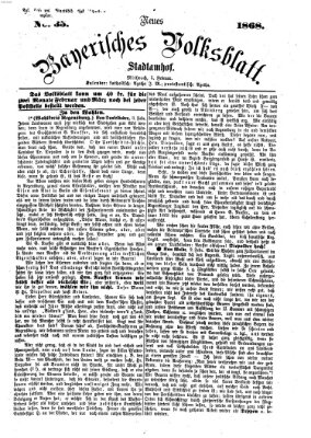 Neues bayerisches Volksblatt Mittwoch 5. Februar 1868