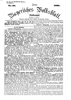 Neues bayerisches Volksblatt Samstag 8. Februar 1868