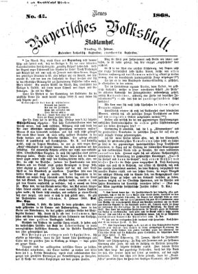 Neues bayerisches Volksblatt Dienstag 11. Februar 1868