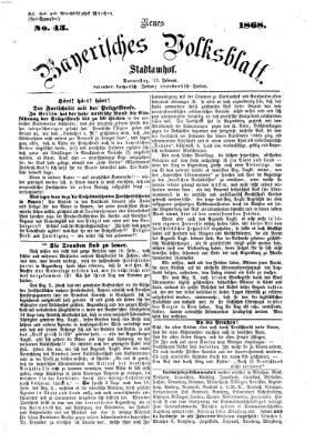 Neues bayerisches Volksblatt Donnerstag 13. Februar 1868