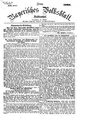 Neues bayerisches Volksblatt Donnerstag 20. Februar 1868