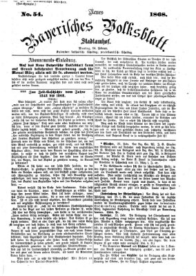 Neues bayerisches Volksblatt Montag 24. Februar 1868