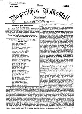 Neues bayerisches Volksblatt Dienstag 31. März 1868