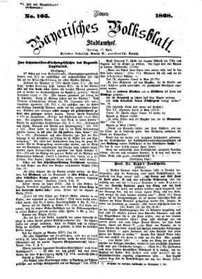 Neues bayerisches Volksblatt Freitag 17. April 1868