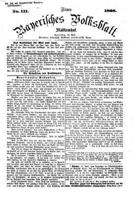 Neues bayerisches Volksblatt Donnerstag 23. April 1868