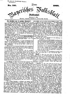 Neues bayerisches Volksblatt Mittwoch 13. Mai 1868