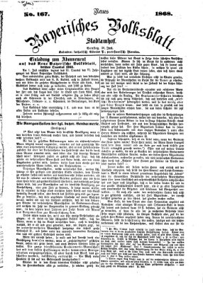 Neues bayerisches Volksblatt Samstag 20. Juni 1868