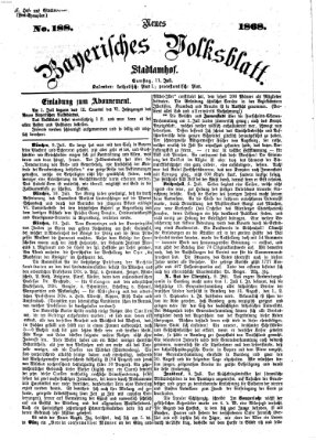 Neues bayerisches Volksblatt Samstag 11. Juli 1868