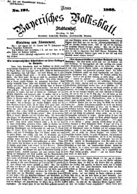 Neues bayerisches Volksblatt Dienstag 14. Juli 1868