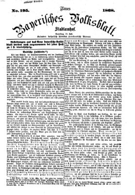 Neues bayerisches Volksblatt Samstag 18. Juli 1868