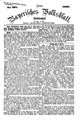 Neues bayerisches Volksblatt Freitag 24. Juli 1868