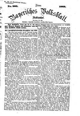 Neues bayerisches Volksblatt Dienstag 28. Juli 1868