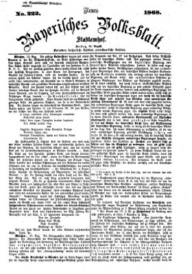 Neues bayerisches Volksblatt Freitag 14. August 1868