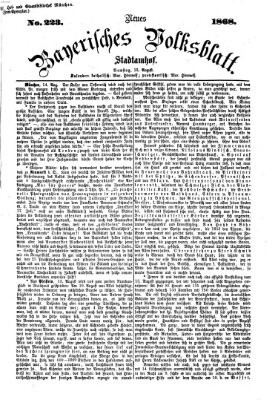 Neues bayerisches Volksblatt Samstag 15. August 1868