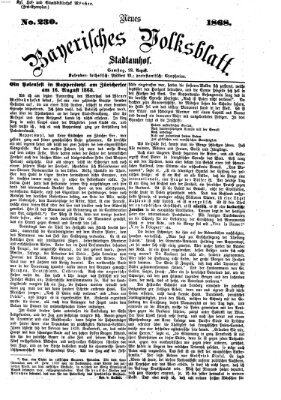 Neues bayerisches Volksblatt Samstag 22. August 1868