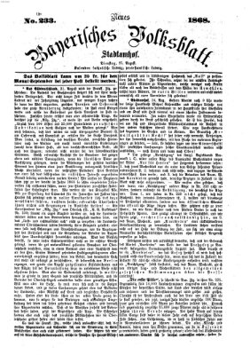 Neues bayerisches Volksblatt Dienstag 25. August 1868