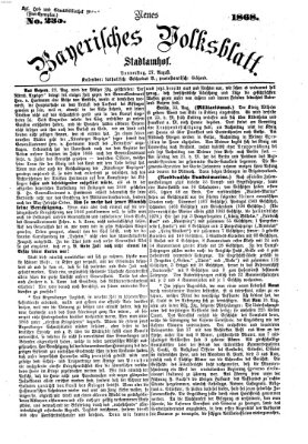 Neues bayerisches Volksblatt Donnerstag 27. August 1868