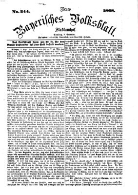 Neues bayerisches Volksblatt Samstag 5. September 1868