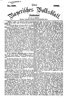 Neues bayerisches Volksblatt Freitag 11. September 1868