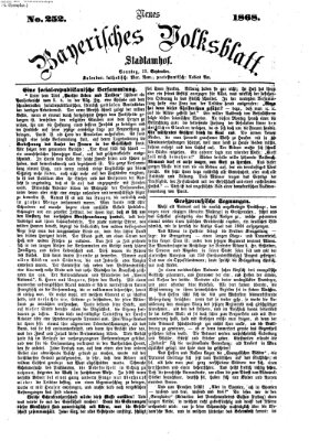 Neues bayerisches Volksblatt Sonntag 13. September 1868