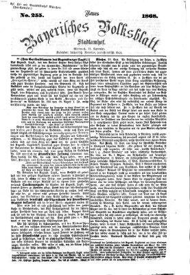 Neues bayerisches Volksblatt Mittwoch 16. September 1868