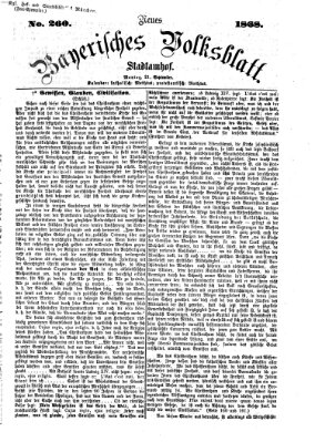 Neues bayerisches Volksblatt Montag 21. September 1868