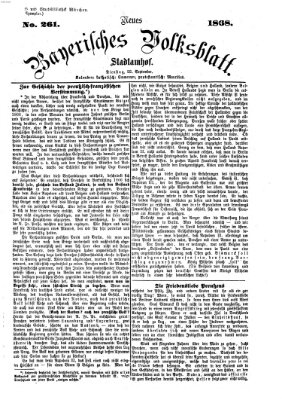 Neues bayerisches Volksblatt Dienstag 22. September 1868