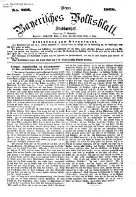 Neues bayerisches Volksblatt Sonntag 27. September 1868