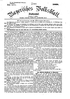 Neues bayerisches Volksblatt Samstag 3. Oktober 1868