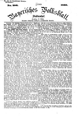 Neues bayerisches Volksblatt Samstag 17. Oktober 1868