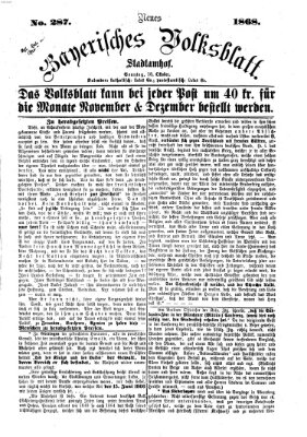 Neues bayerisches Volksblatt Sonntag 18. Oktober 1868