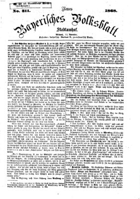 Neues bayerisches Volksblatt Mittwoch 11. November 1868