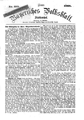 Neues bayerisches Volksblatt Sonntag 15. November 1868