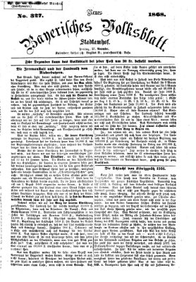 Neues bayerisches Volksblatt Freitag 27. November 1868