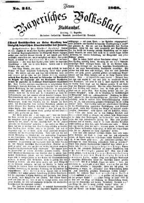 Neues bayerisches Volksblatt Freitag 11. Dezember 1868