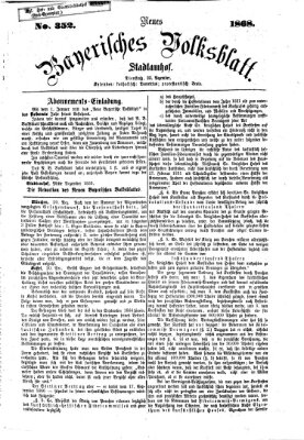 Neues bayerisches Volksblatt Dienstag 22. Dezember 1868