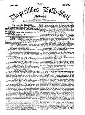 Neues bayerisches Volksblatt Donnerstag 7. Januar 1869