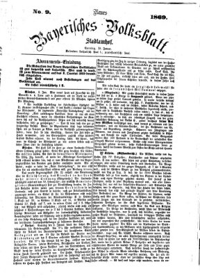 Neues bayerisches Volksblatt Sonntag 10. Januar 1869