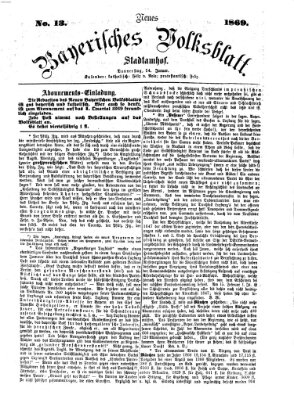 Neues bayerisches Volksblatt Donnerstag 14. Januar 1869