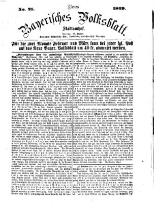 Neues bayerisches Volksblatt Freitag 22. Januar 1869