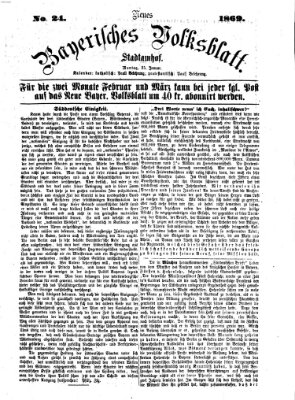 Neues bayerisches Volksblatt Montag 25. Januar 1869